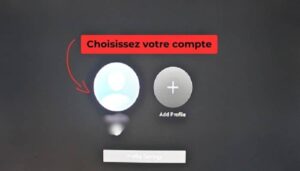 Votre compte enregistre apparaitra maintenant